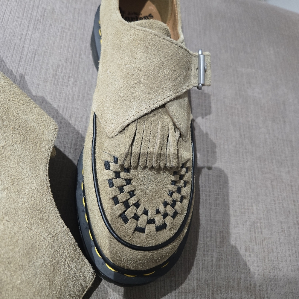 Ramsey Suede Kiltie Buckle Creepers Shoes - Unisex - Picture 3 of 8